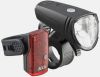 AXA LED Greenline Oplaadbaar 15 LUX Fietslamp Set Zwart online kopen
