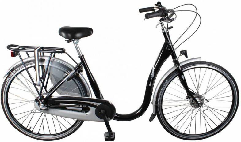 Burgers moederfiets 28 Inch 48 cm Dames 7V Terugtraprem Zwart -  Fietsonderdelen-winkel.nl