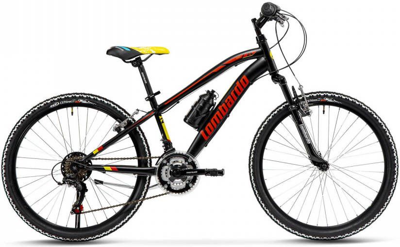 Lombardo Hardtail Mountainbike Tropea 24 Inch 34 Cm Heren 18v V brakes Zwart/rood online kopen