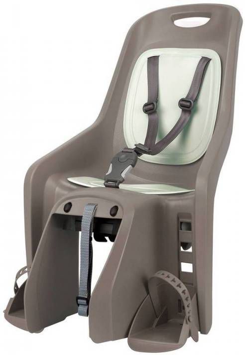 Polisport fietszitje achter Bubbly Maxi dragerbevestiging bruin/groen -  Fietsonderdelen-winkel.nl