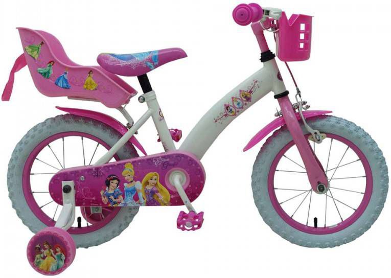 Disney Princess S5 14 Inch 23, 5 cm Meisjes Terugtraprem Wit/Roze online kopen