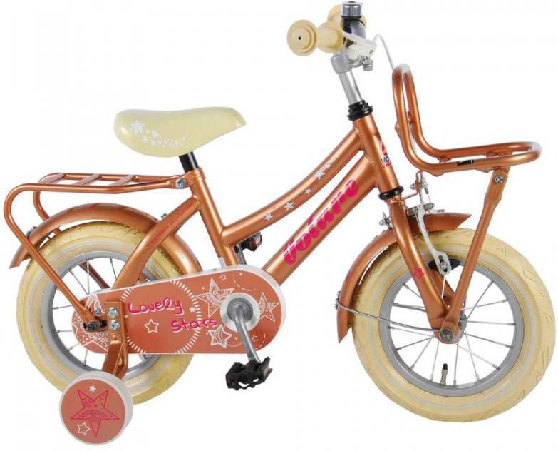 Volare Lovely Stars 12 Inch 21,5 cm Meisjes Terugtraprem Bruin -  Fietsonderdelen-winkel.nl