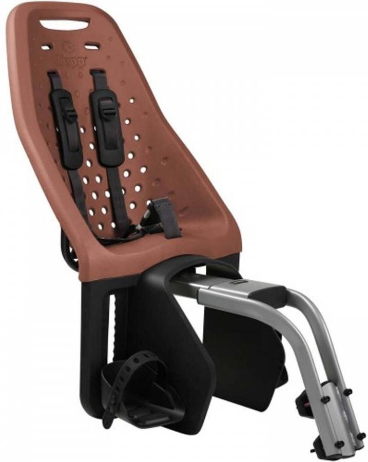 Yepp fietszitje achter Maxi bruin framebuisbevestiging -  Fietsonderdelen-winkel.nl