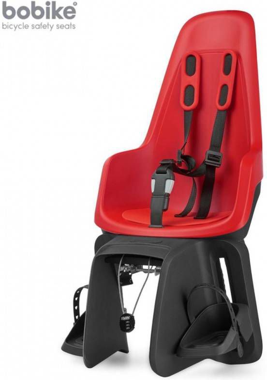 Bobike Maxi One Strawberry Red Elektrische fiets bevestiging Achterstoeltje  - Fietsonderdelen-winkel.nl