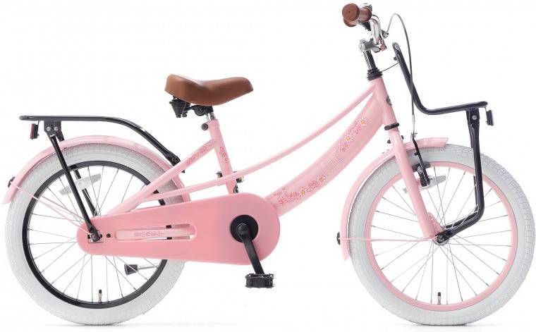 Popal Lola 16 Inch 25 cm Meisjes Terugtraprem Roze/Zwart -  Fietsonderdelen-winkel.nl