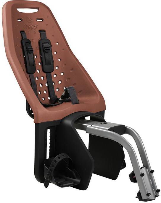 Yepp fietszitje achter Maxi bruin framebuisbevestiging -  Fietsonderdelen-winkel.nl