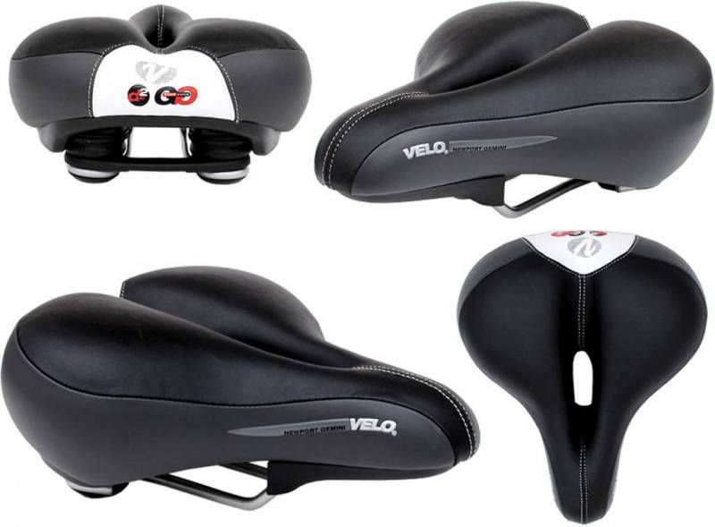 Velo Zadel Newport Gemini Dames Zwart - Fietsonderdelen-winkel.nl