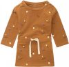 Noppies baby jurk Selden met all over print okergeel online kopen
