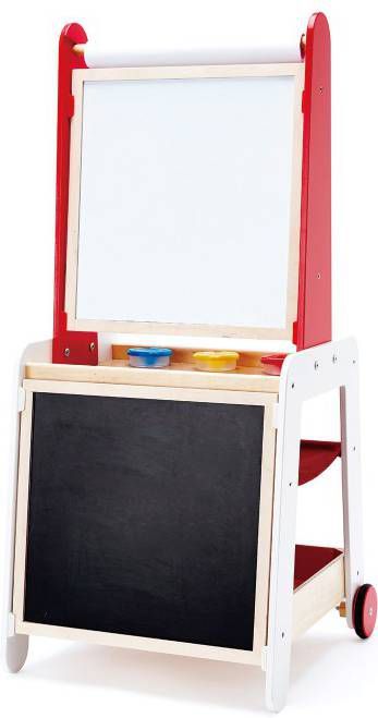 Hape houten dubbelzijdig schoolbord 51,8 x 50,8 x 108,5 cm wit online kopen